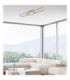 Saunders Twin Rectangle Semi Flush Ceiling Light Matt Sand LED 2700/6500K-2