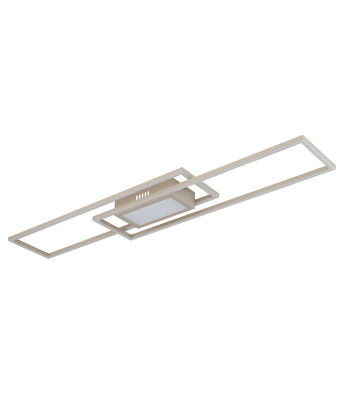 Saunders Twin Rectangle Semi Flush Ceiling Light Matt Sand LED 2700/6500K-3