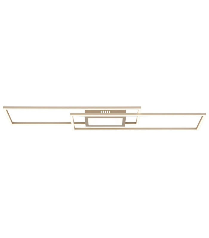 Saunders Twin Rectangle Semi Flush Ceiling Light Matt Sand LED 2700/6500K-4
