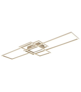 Saunders Tripple Rectangle Semi Flush Ceiling Light Matt Sand LED 2700/6500K-1