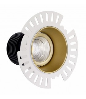 LED Recessed Tiltable Downlight, Gold Trimless, 25 deg. Beam Angle, 760lm, 3000K, IP20, DRIVER NOT INC. - 2