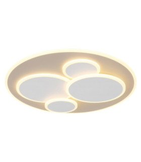 Monty Semi Flush Ceiling Light Matt White LED 3000K-1