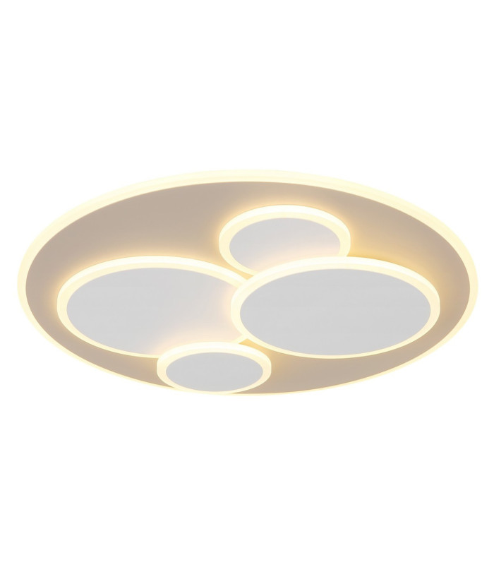 Monty Semi Flush Ceiling Light Matt White LED 3000K-1