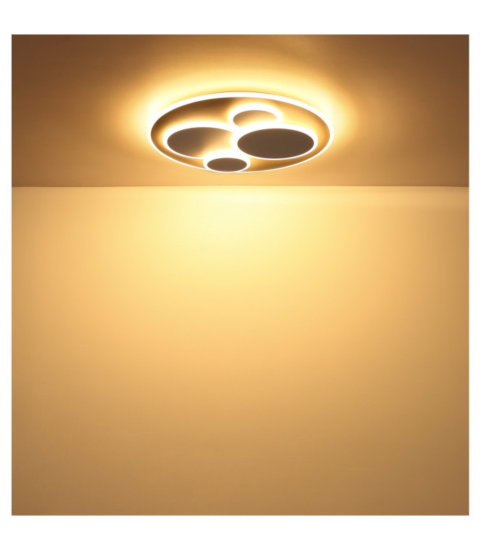Monty Semi Flush Ceiling Light Matt White LED 3000K-5