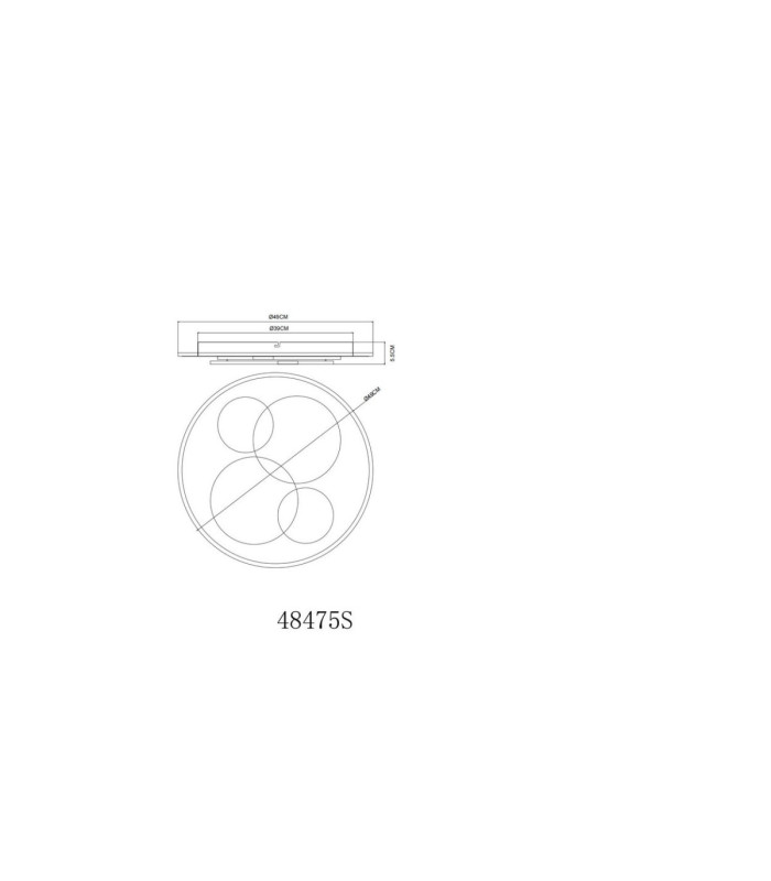 Monty Semi Flush Ceiling Light Matt White LED 3000K-7