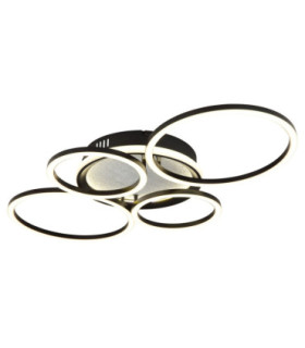 Alvis Semi Flush Ceiling Light Matt Black LED 4000K-1