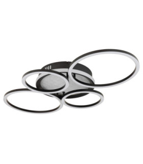 Alvis Semi Flush Ceiling Light Matt Black LED 4000K-2