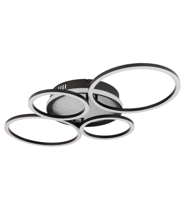 Alvis Semi Flush Ceiling Light Matt Black LED 4000K-2