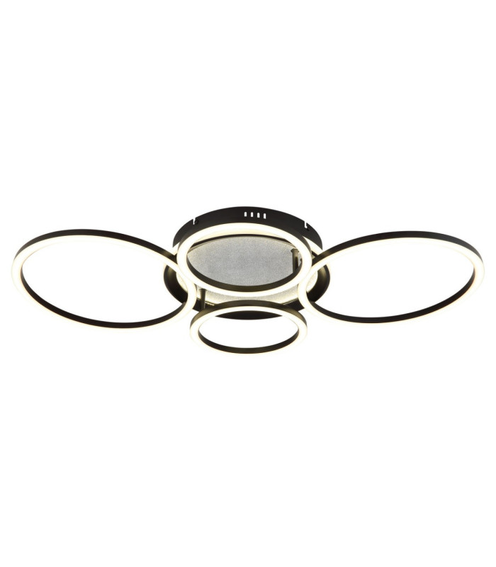Alvis Semi Flush Ceiling Light Matt Black LED 4000K-3