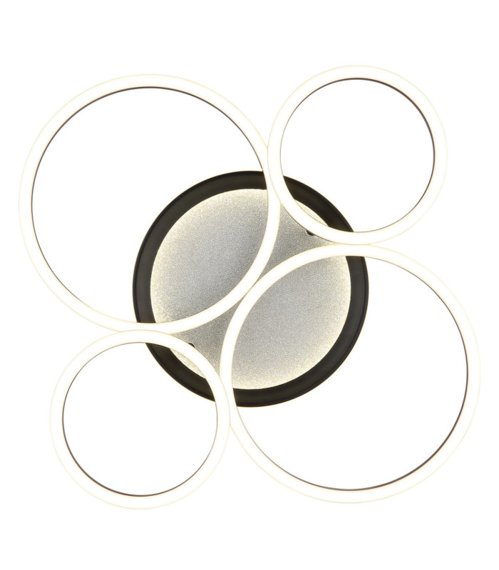 Alvis Semi Flush Ceiling Light Matt Black LED 4000K-4