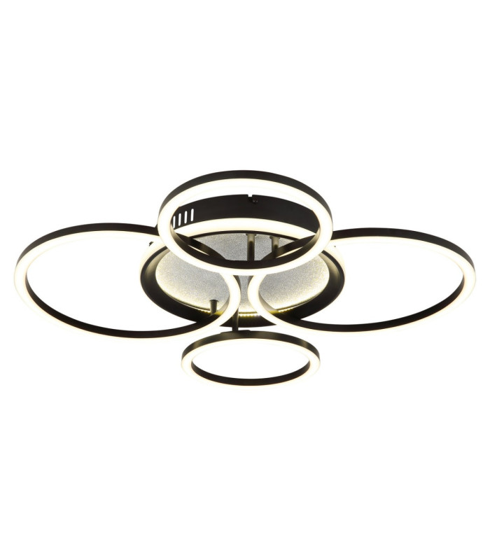 Alvis Semi Flush Ceiling Light Matt Black LED 4000K-5