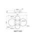 Alvis Semi Flush Ceiling Light Matt Black LED 4000K-7