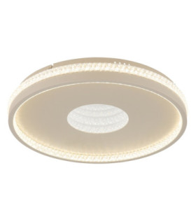 Shirley 40cm Semi Flush Ceiling Light Matt Sand LED 2700/6500K-1