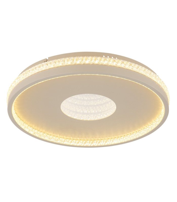 Shirley 40cm Semi Flush Ceiling Light Matt Sand LED 2700/6500K-5