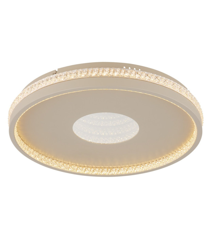 Shirley 40cm Semi Flush Ceiling Light Matt Sand LED 2700/6500K-9