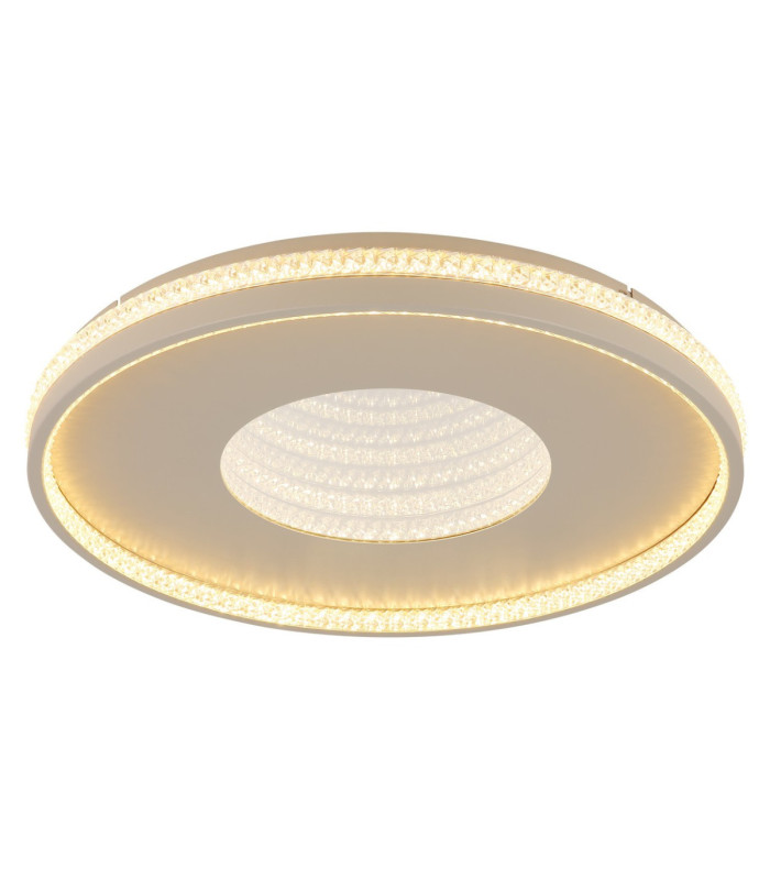 Shirley 50cm Semi Flush Ceiling Light Matt Sand LED 2700/6500K-5