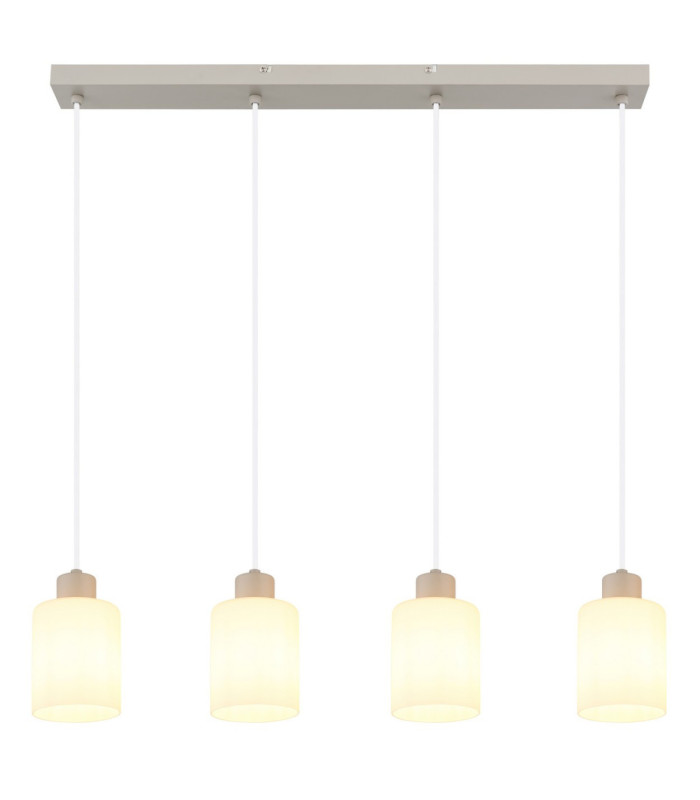 Trent Bar Pendant Ceiling Light Matt Sand 4x E27-4