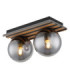 Parsons Globe Ceiling Light Matt Black 2x E27-1