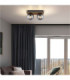 Parsons Globe Ceiling Light Matt Black 2x E27-2