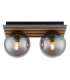 Parsons Globe Ceiling Light Matt Black 2x E27-4