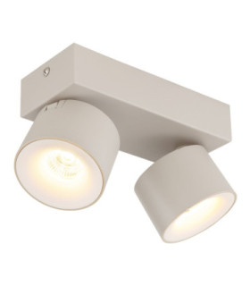 Rae Twin Ceiling Spotlight Matt Sand 2x LED 3000K-1