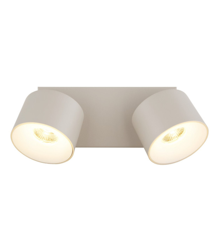 Rae Twin Ceiling Spotlight Matt Sand 2x LED 3000K-5
