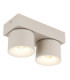 Rae Twin Ceiling Spotlight Matt Sand 2x LED 3000K-6