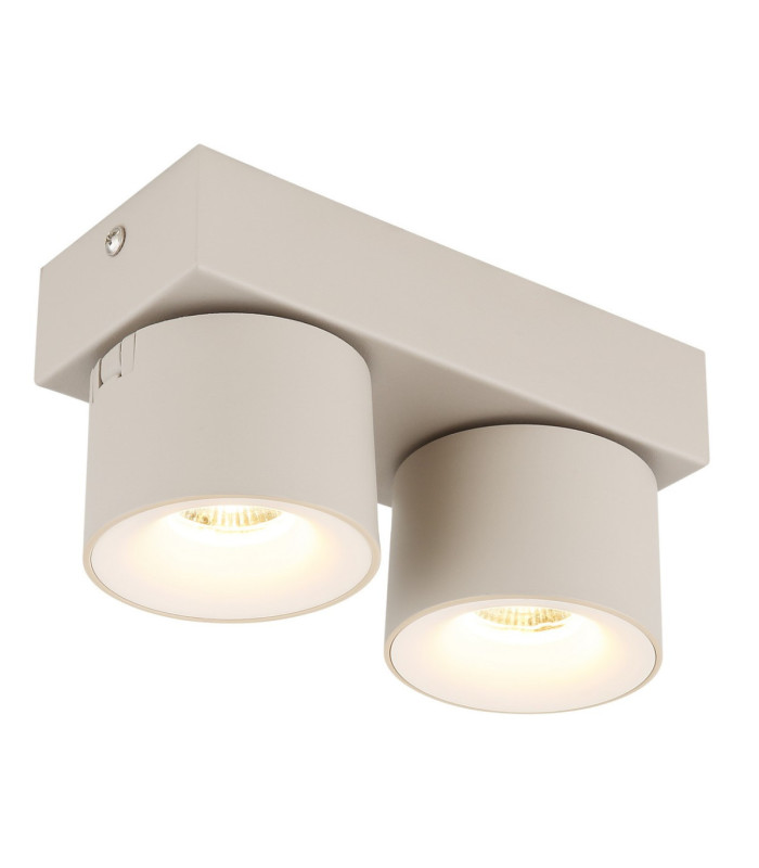 Rae Twin Ceiling Spotlight Matt Sand 2x LED 3000K-6