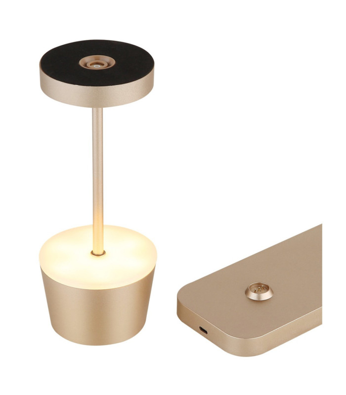 Dawson Table Lamp Matt Champagne RGBW LED 3000K IP54
