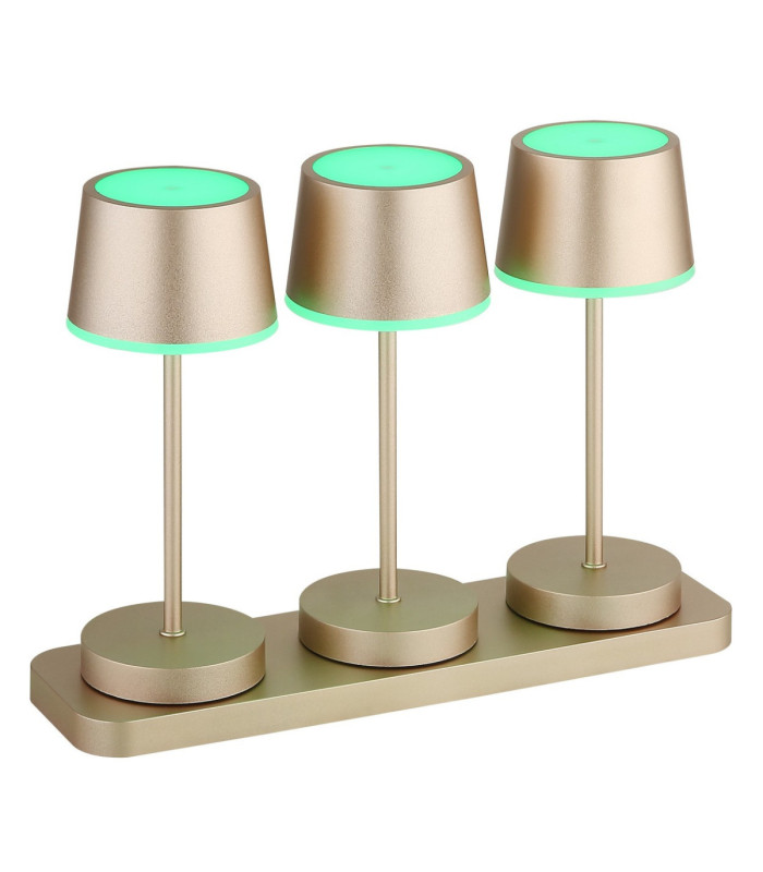 Dawson Table Lamp Matt Champagne RGBW LED 3000K IP54
