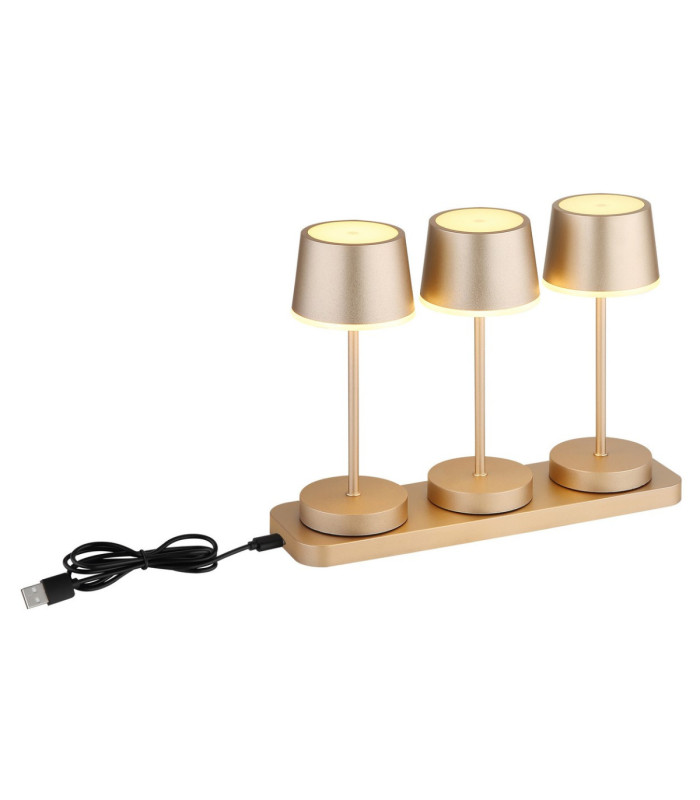 Dawson Table Lamp Matt Champagne RGBW LED 3000K IP54