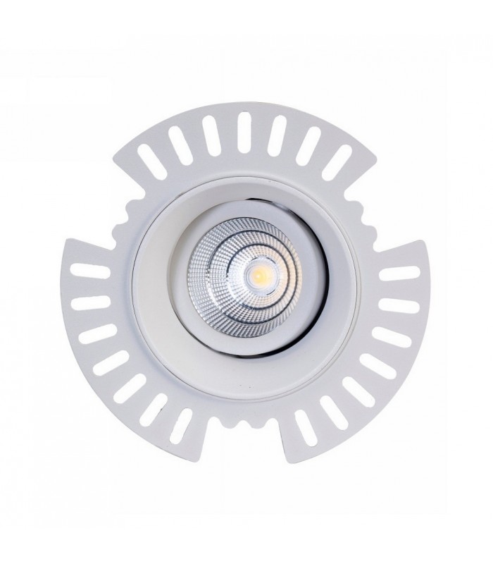 LED Recessed Tiltable Downlight, White Trimless, 25 deg. Beam Angle, 760lm, 3000K, IP20, DRIVER NOT INC. - 5