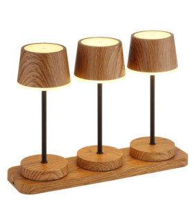 Dawson Table Lamp Dark Wood RGBW LED 3000K IP54