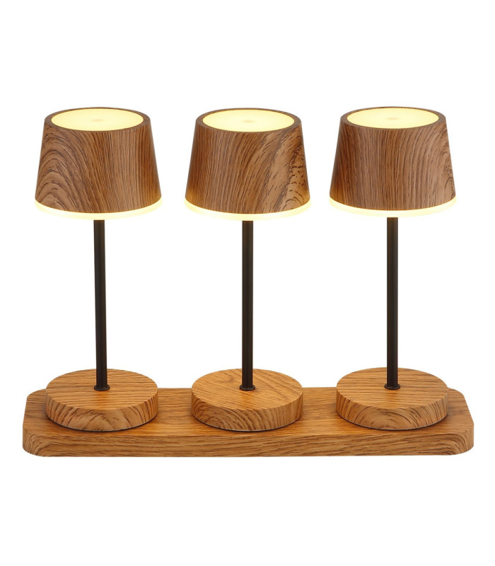 Dawson Table Lamp Dark Wood RGBW LED 3000K IP54