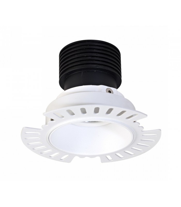 LED Recessed Tiltable Downlight, White Trimless, 25 deg. Beam Angle, 760lm, 3000K, IP20, DRIVER NOT INC. - 7