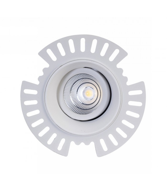 LED Recessed Tiltable Downlight, White Trimless, 25 deg. Beam Angle, 760lm, 3000K, IP20, DRIVER NOT INC. - 8