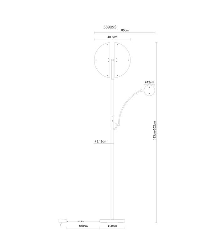 Tirana Floor Lamp Matt Black LED 2700/6000K-14