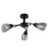 Paula Multi Arm Semi Flush Ceiling Lamp Matt Black 3x E14-3