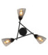 Paula Multi Arm Semi Flush Ceiling Lamp Matt Black 3x E14-4
