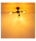 Paula Multi Arm Semi Flush Ceiling Lamp Matt Black 3x E14-6