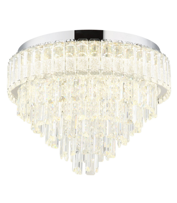 Crystalia 50cm Ceiling Light Chrome LED 2700/6000K-1