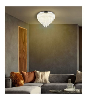 Crystalia 50cm Ceiling Light Chrome LED 2700/6000K-2