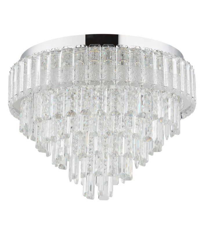 Crystalia 50cm Ceiling Light Chrome LED 2700/6000K-3
