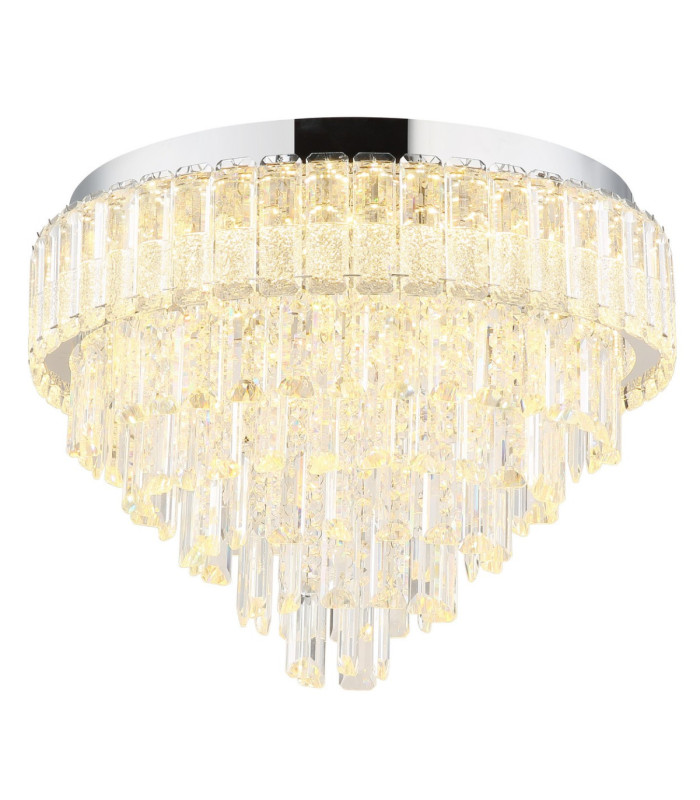Crystalia 50cm Ceiling Light Chrome LED 2700/6000K-6