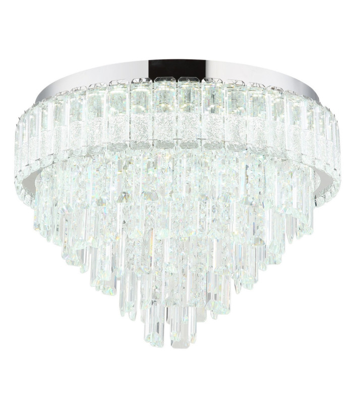 Crystalia 50cm Ceiling Light Chrome LED 2700/6000K-7