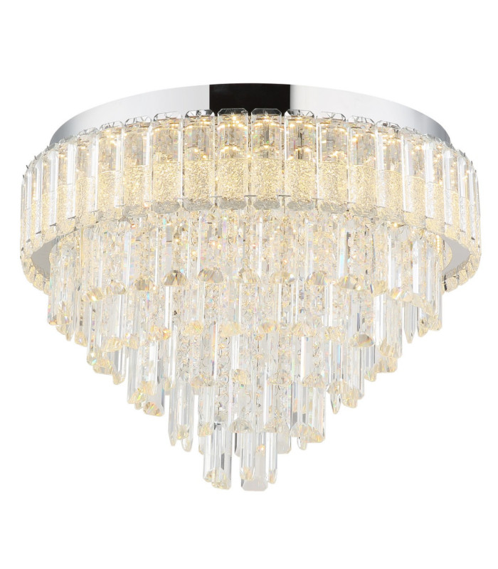 Crystalia 50cm Ceiling Light Chrome LED 2700/6000K-9