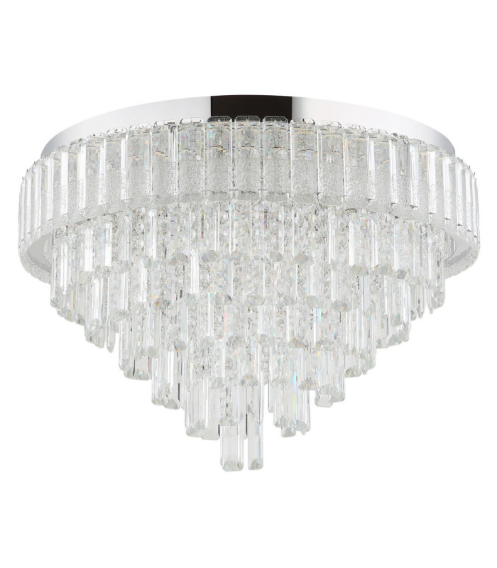 Crystalia 60cm Ceiling Light Chrome LED 2700/6000K-2