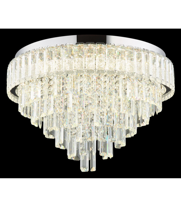 Crystalia 60cm Ceiling Light Chrome LED 2700/6000K-3
