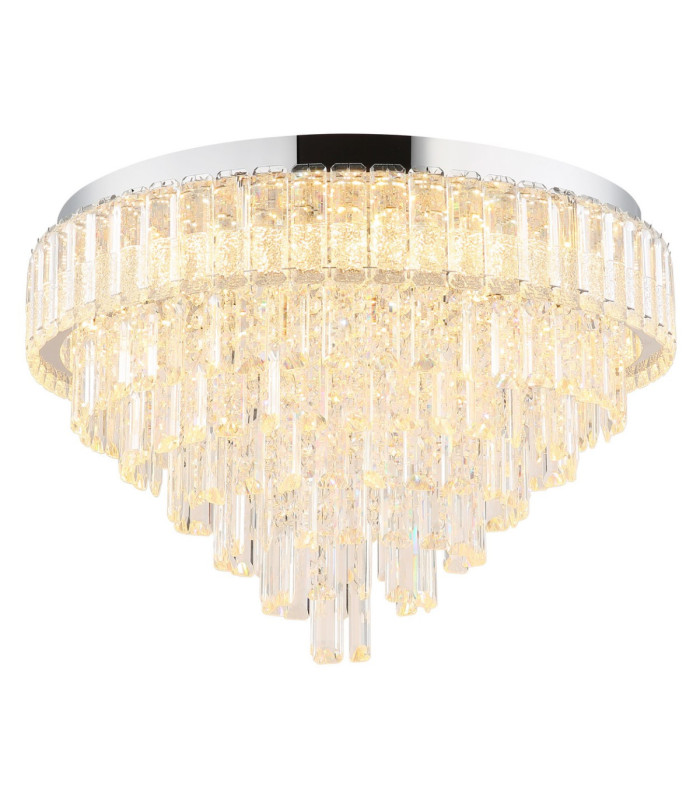 Crystalia 60cm Ceiling Light Chrome LED 2700/6000K-4