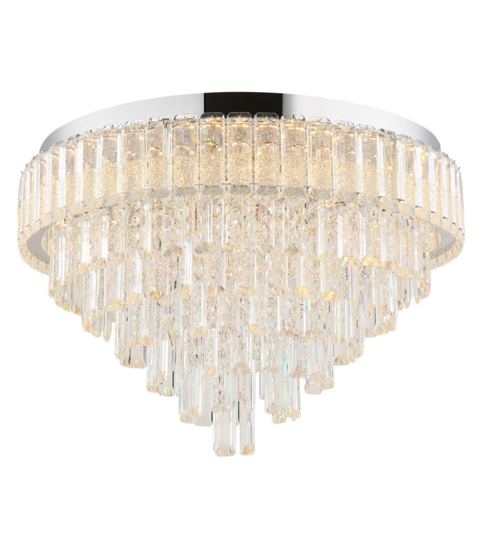 Crystalia 60cm Ceiling Light Chrome LED 2700/6000K-7